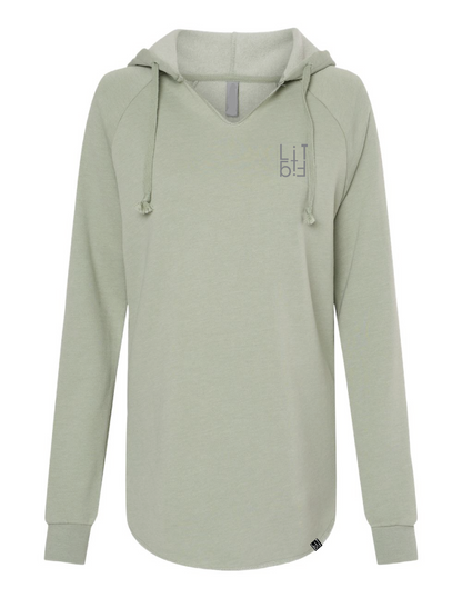 Ladies Fit V-neck Hoodie